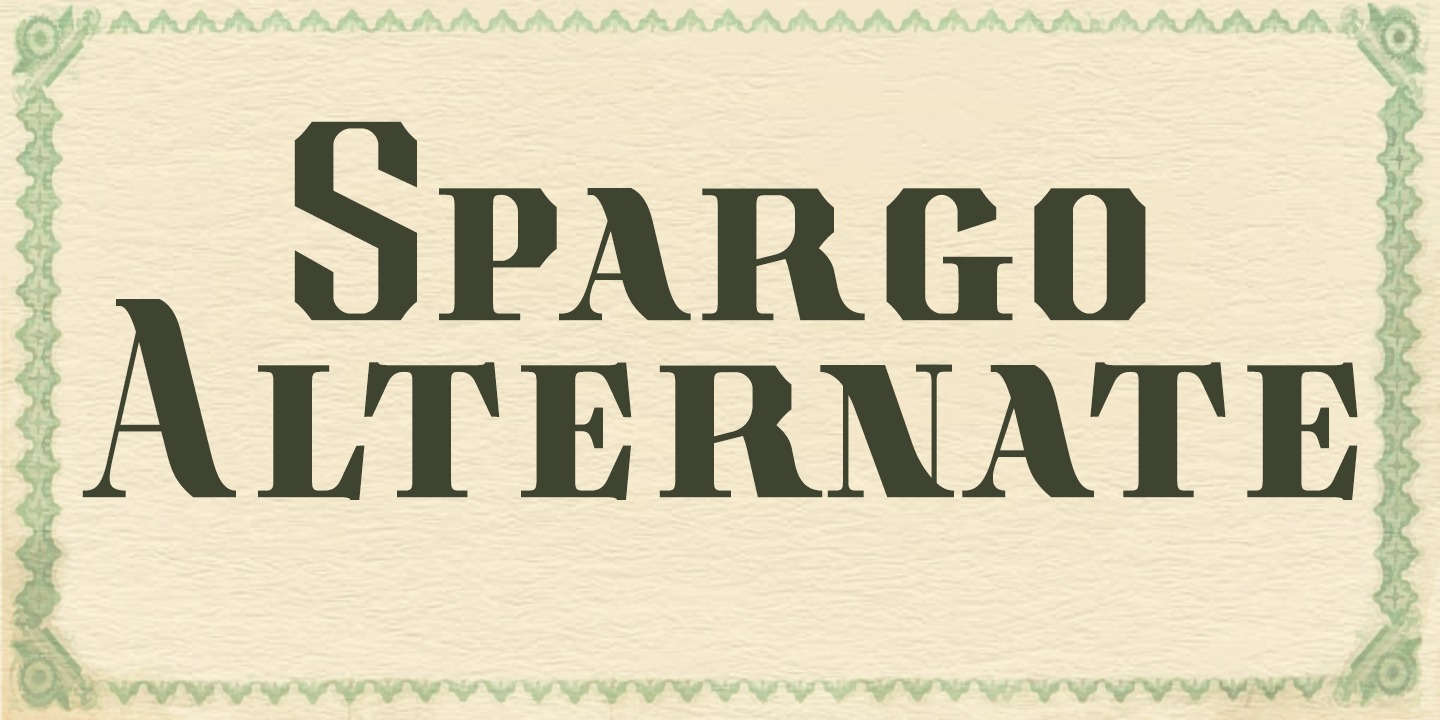 Example font Spargo #4